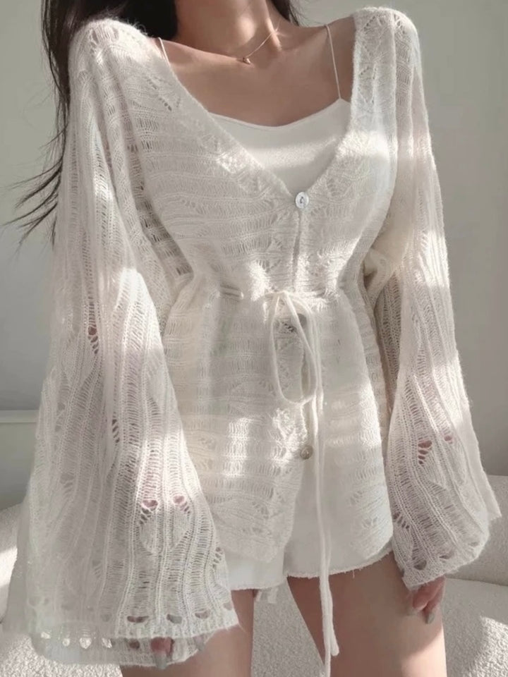 モヘアクロシェニットチュニック