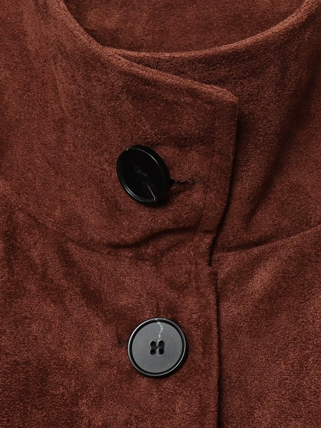 パフスリーブスウェードライクジャケット
