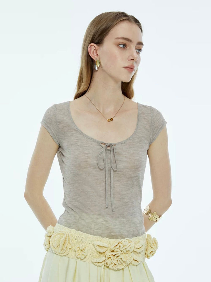 フロントリボンシアートップス