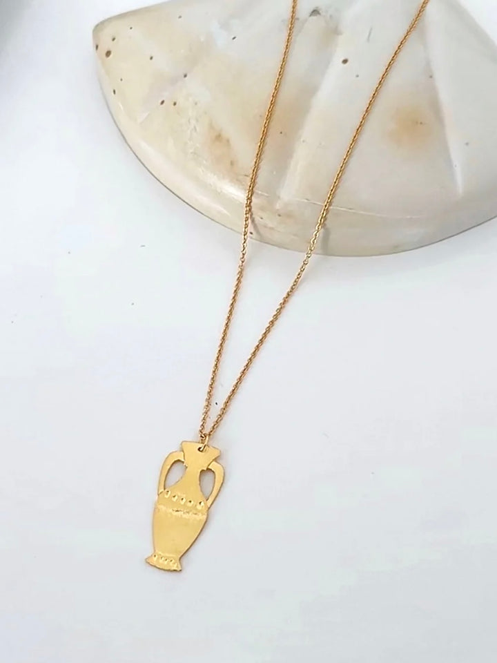 アンフォラモチーフ ゴールドネックレス