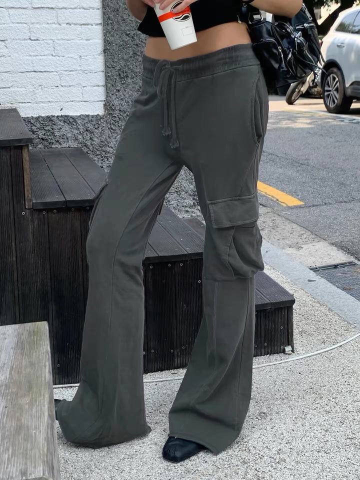 ワイドレッグカーゴスウェットパンツ
