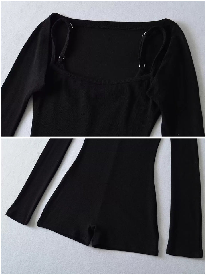 2WAYリブフィットワークアウトロンパース