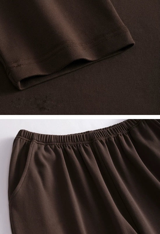 【wabi sabi】ネイチャーアート刺繍モダールコットンセットアップ