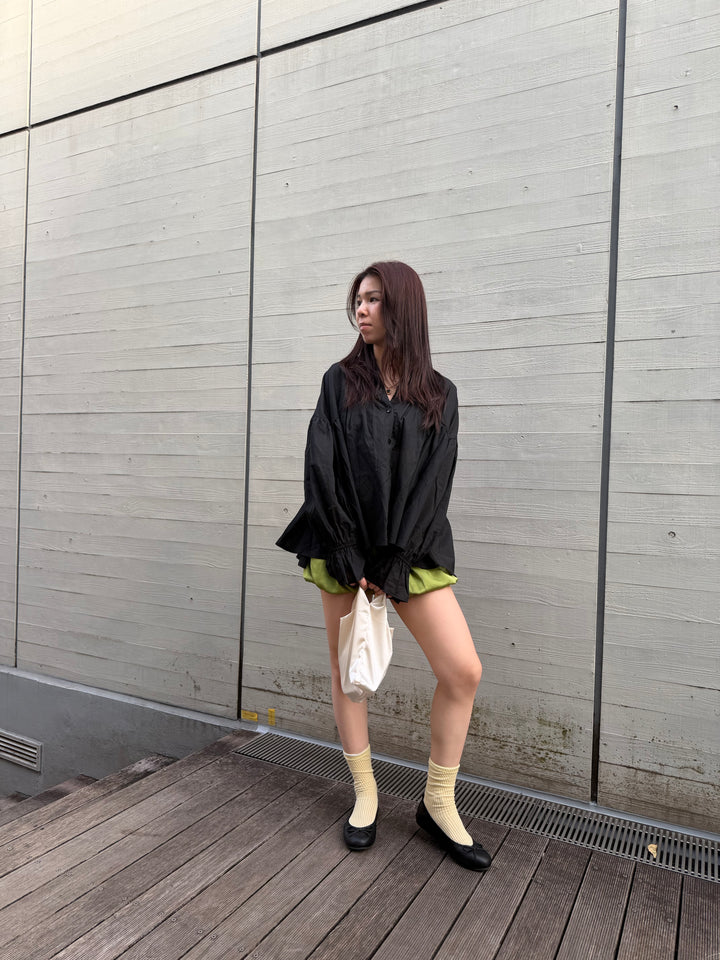 【OUTLET】(即納)【Select 】ギャザースリーブフリルカフコットンブラウス