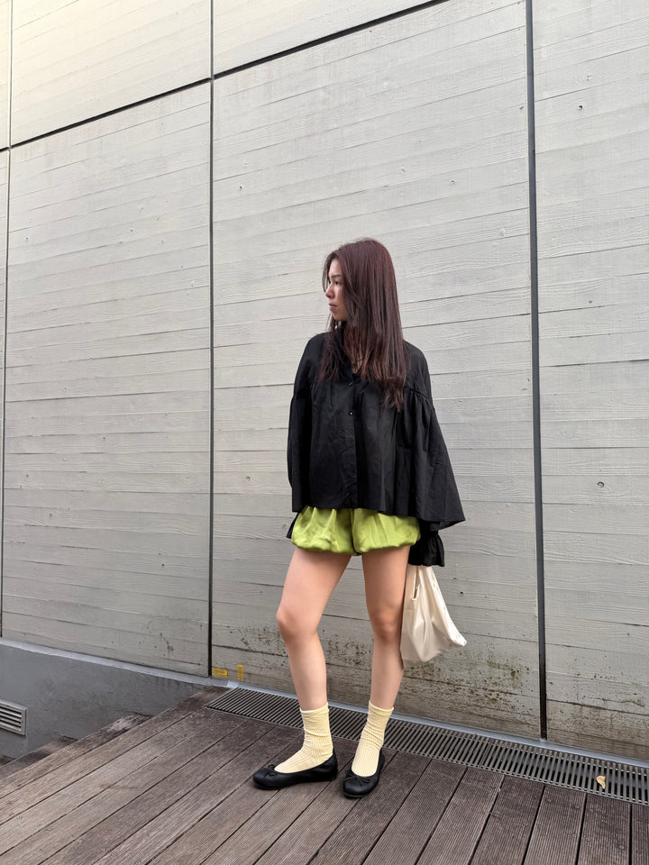 【OUTLET】(即納)【Select 】ギャザースリーブフリルカフコットンブラウス