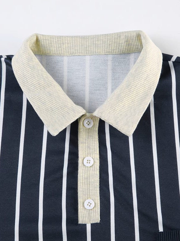 ストライプPoloプルオーバー