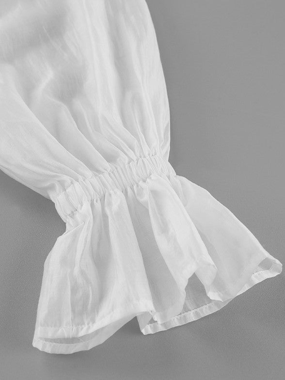 シアーフリルボリュームチュニックワンピース