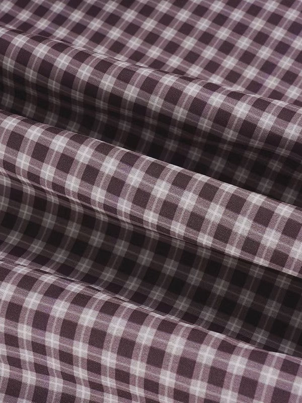 ギンガムチェックヨーク切り替えロングスカート