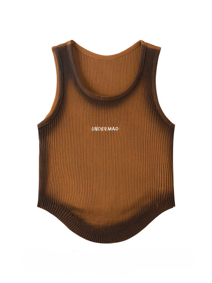 グラデーションリブタンクトップ