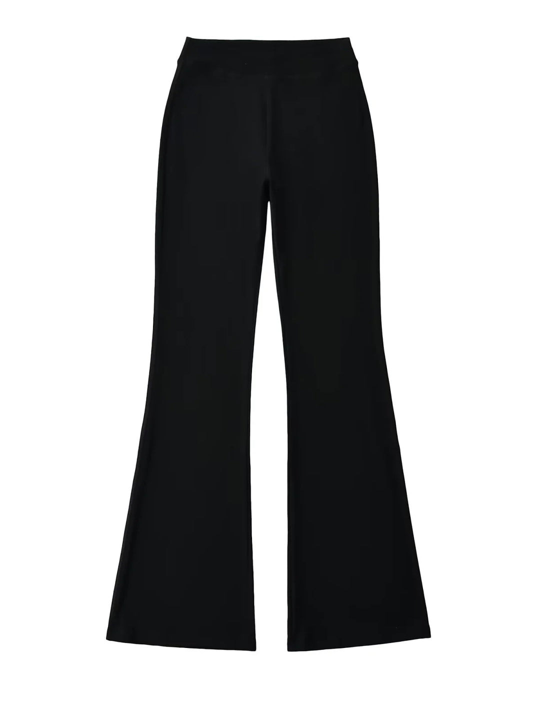 ソリッドカラーストレッチフレアパンツ