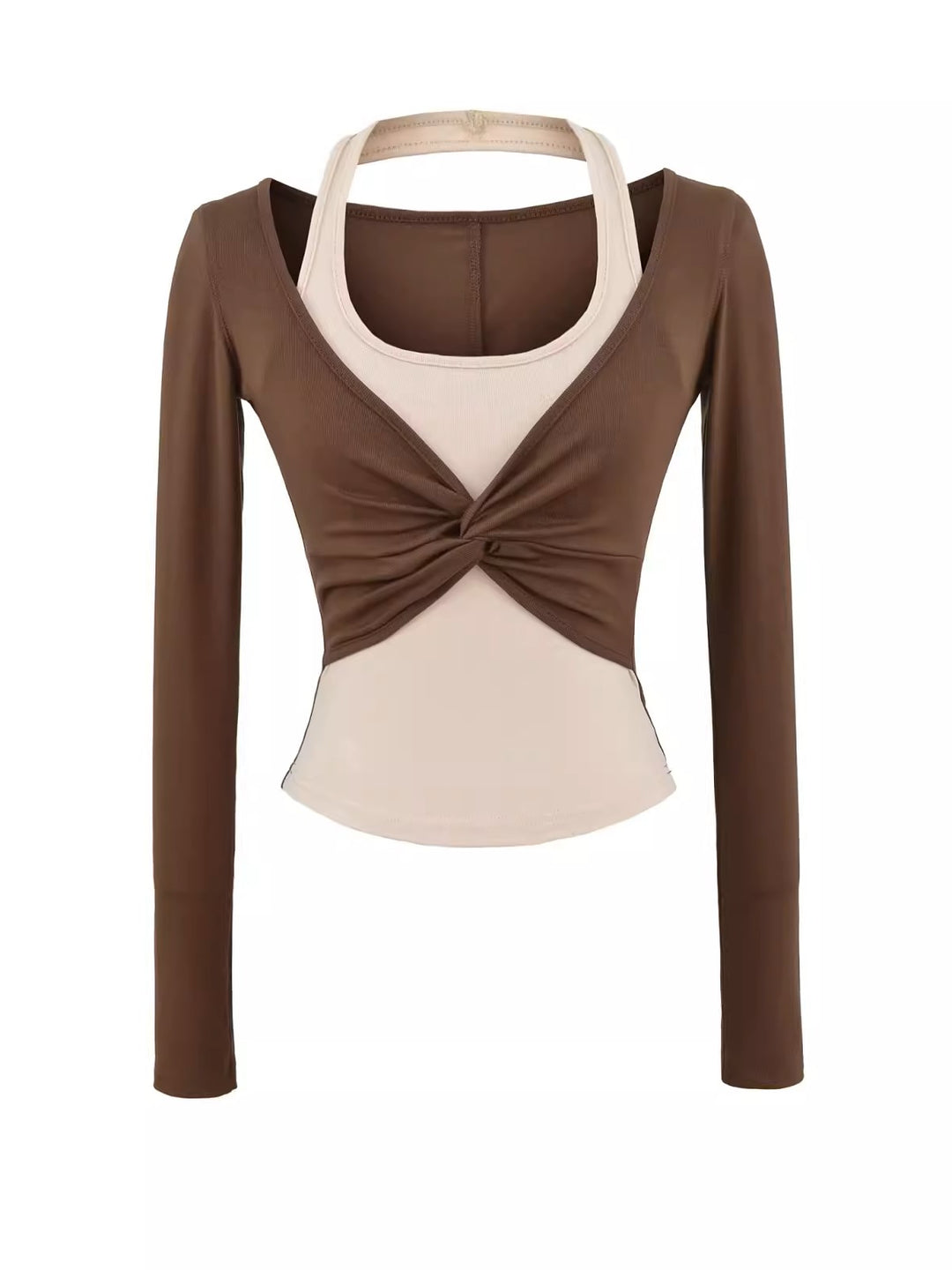 レイヤードツイストデザイントップス