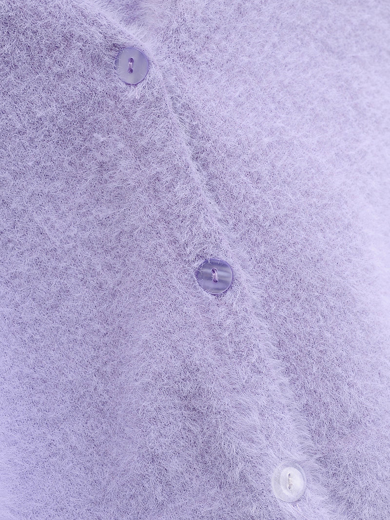 シャギーニットカーディガンアンサンブル