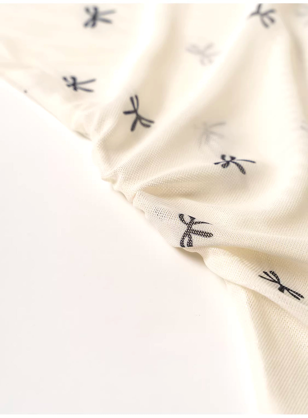 リボン柄シアーメッシュトップスレイヤードセット