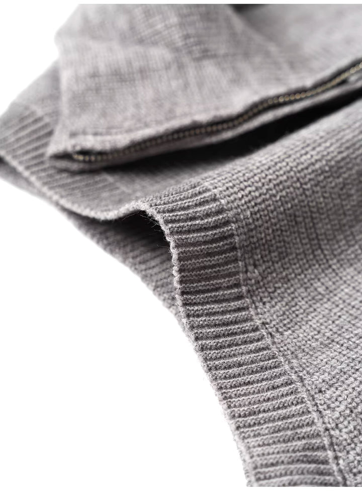 ジップアップサマーニットベスト