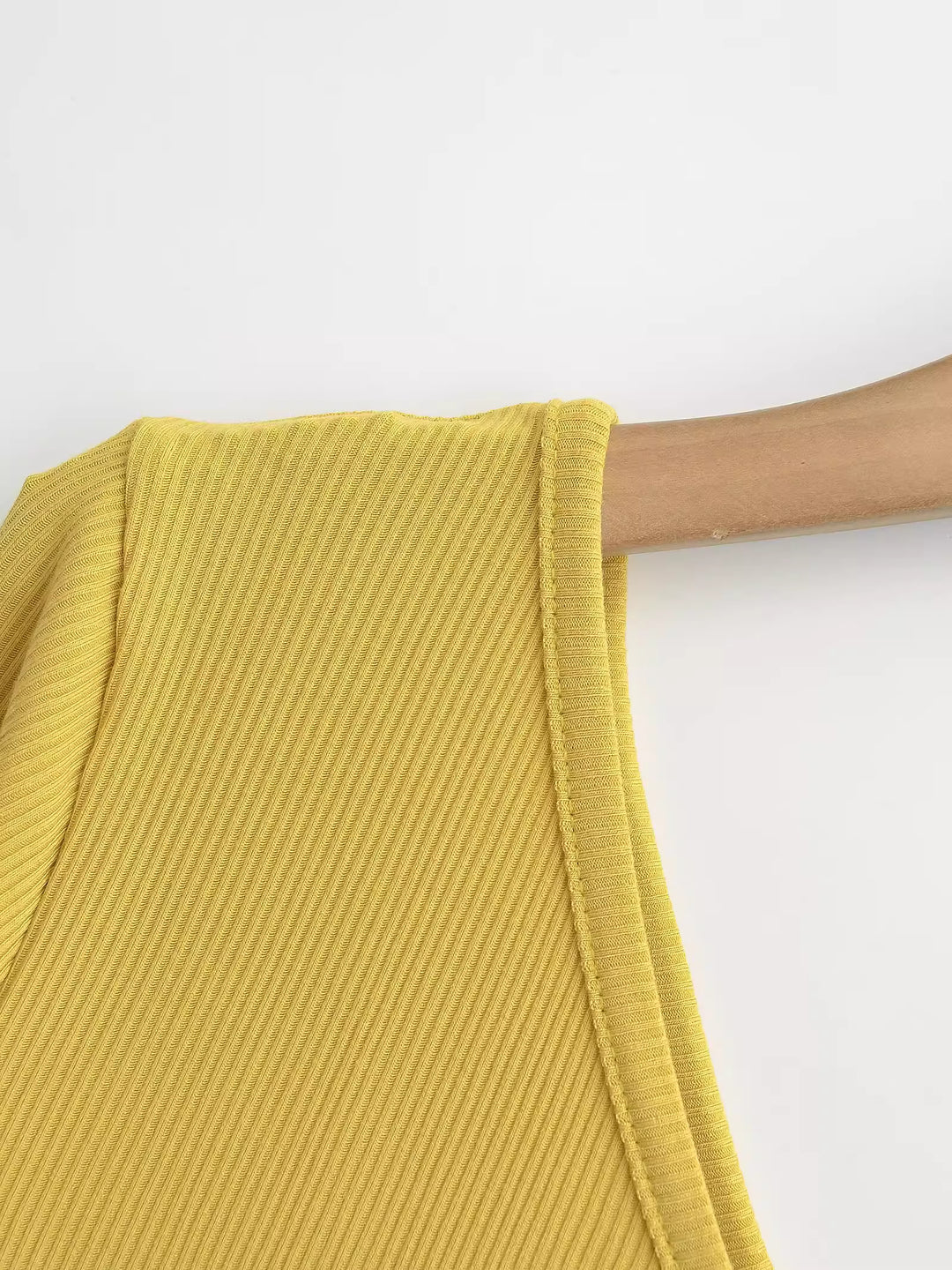 ワンショルダーリブワンピース