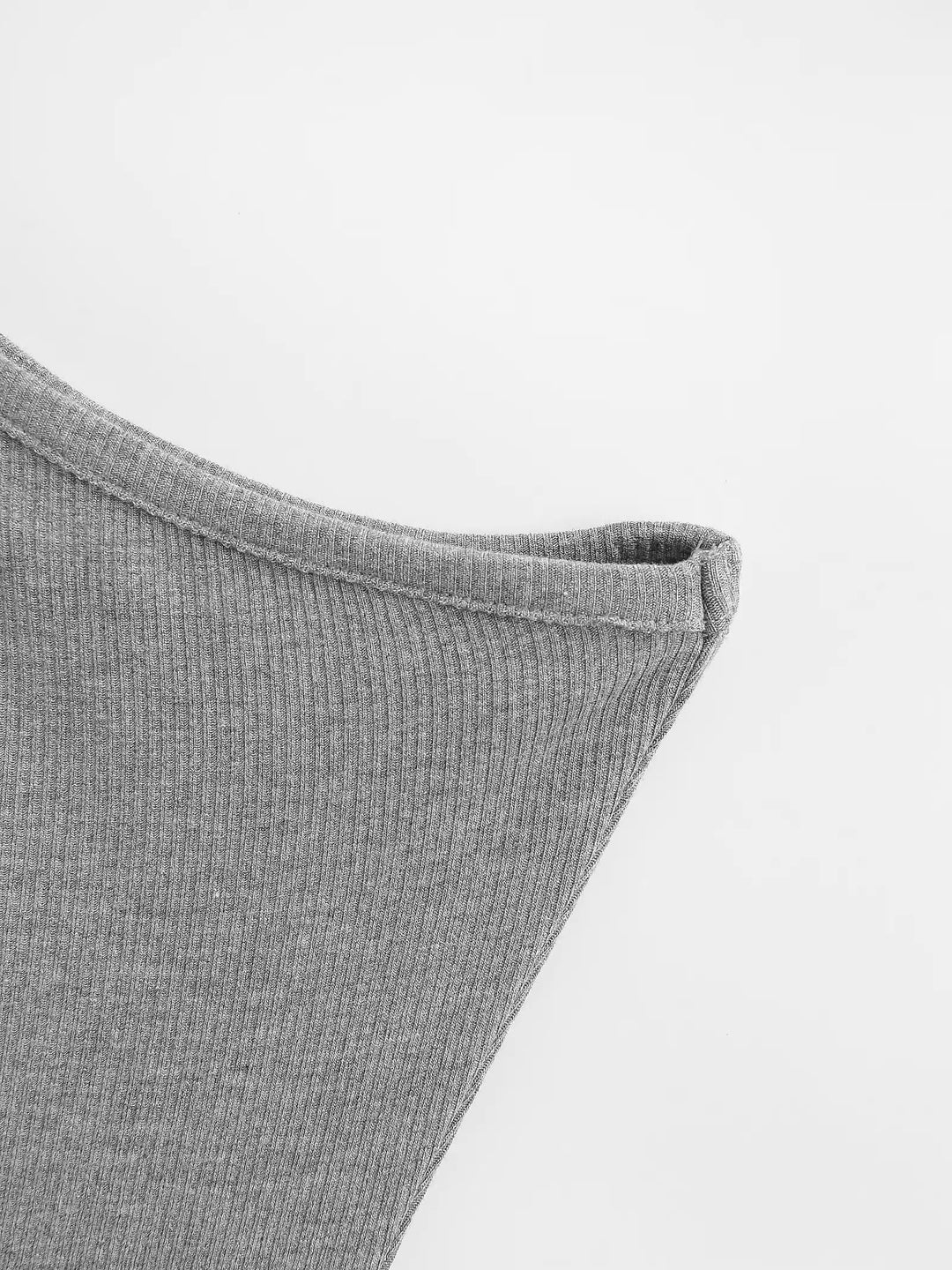 ワンショルダーリブワンピース