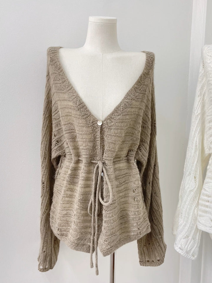 モヘアクロシェニットチュニック