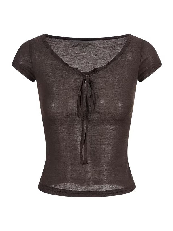 フロントリボンシアートップス