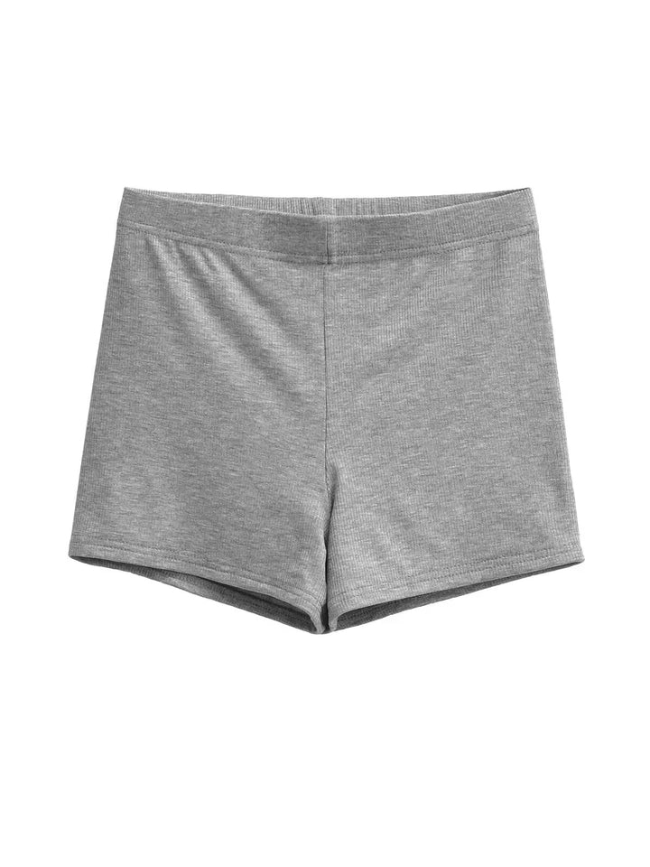 リブフィットショートパンツ