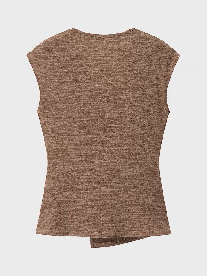 カシュクールベストワイドパンツ セットアップ