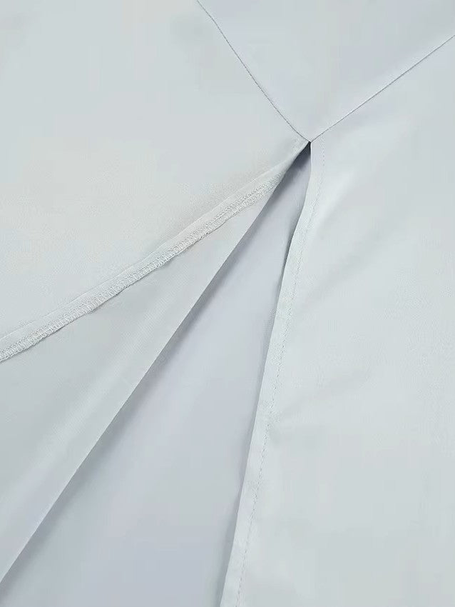 サテンスリットロングフレアスカート