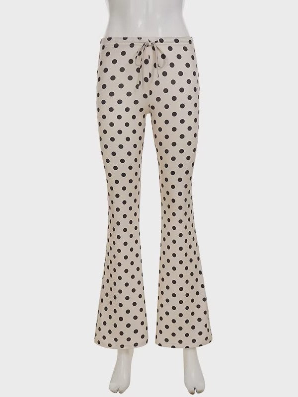 ポルカドットイージーフレアパンツ