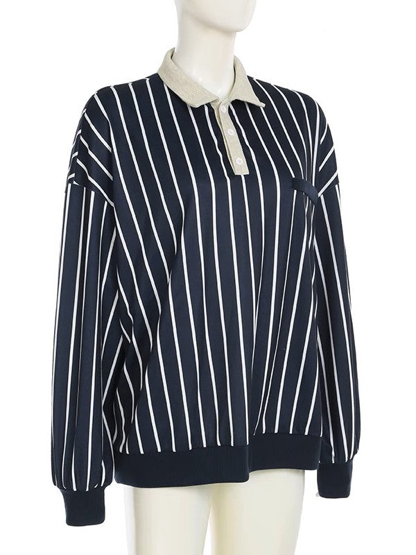 ストライプPoloプルオーバー