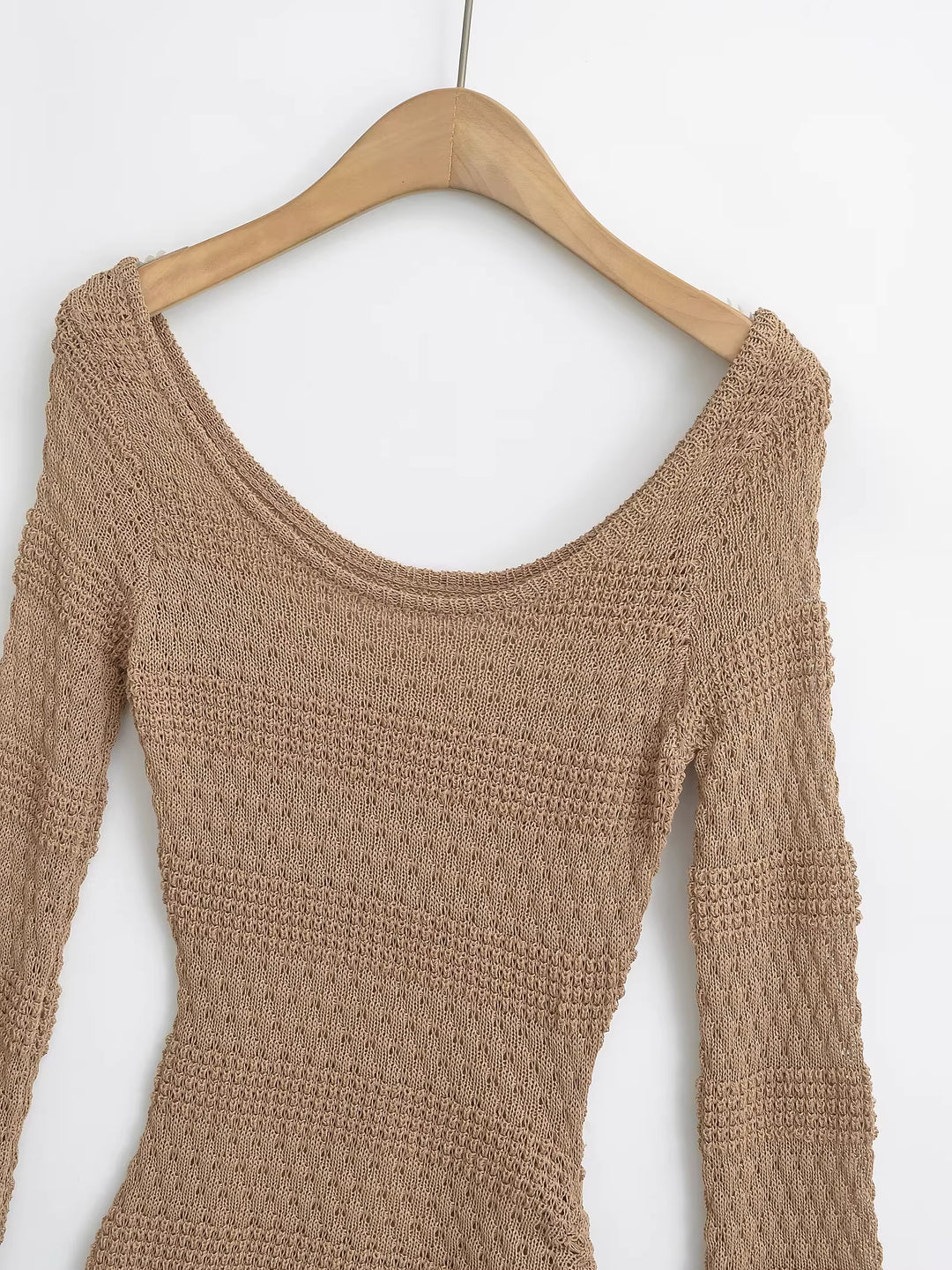 アシンメトリーシアーニットトップス