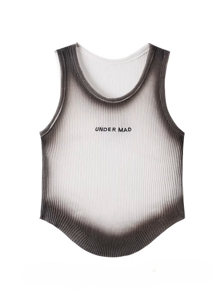 グラデーションリブタンクトップ