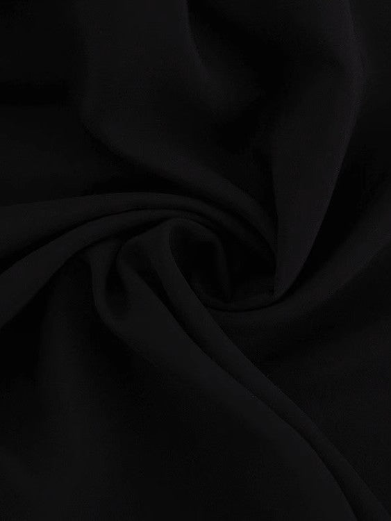 ギャザーフレアブラックロングワンピース