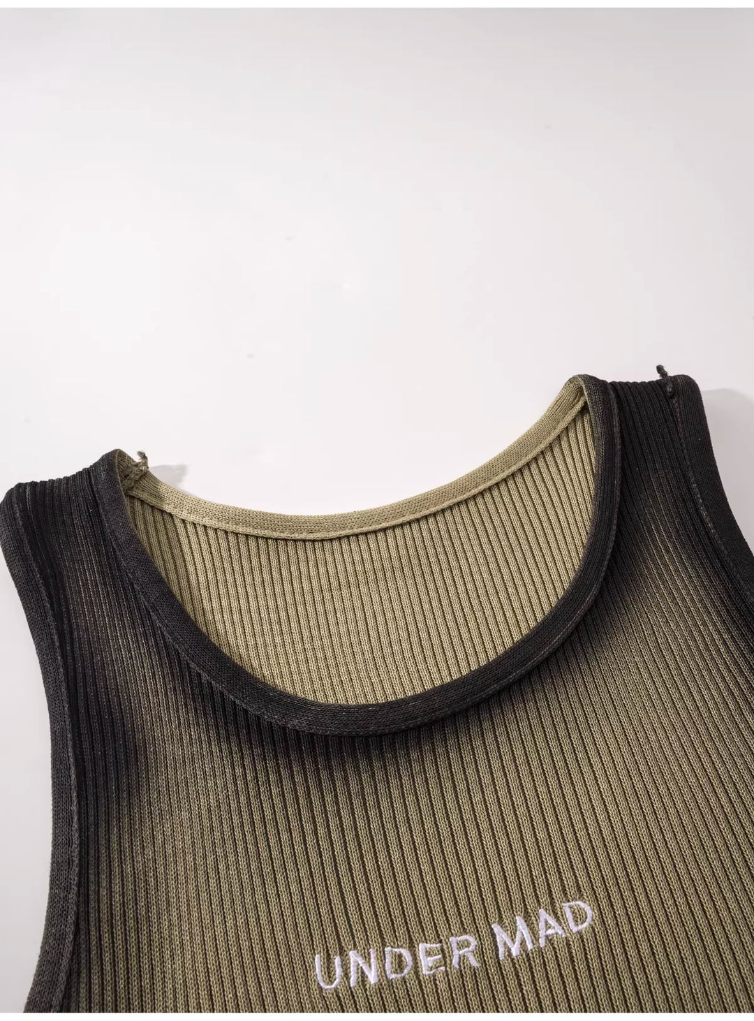 グラデーションリブタンクトップ