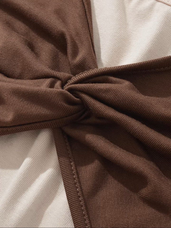 レイヤードツイストデザイントップス