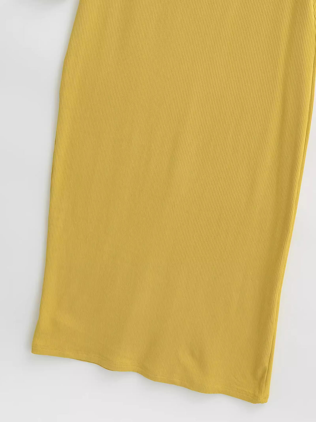 ワンショルダーリブワンピース