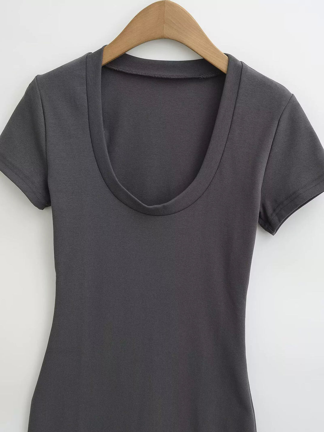UネックTシャツミニワンピース