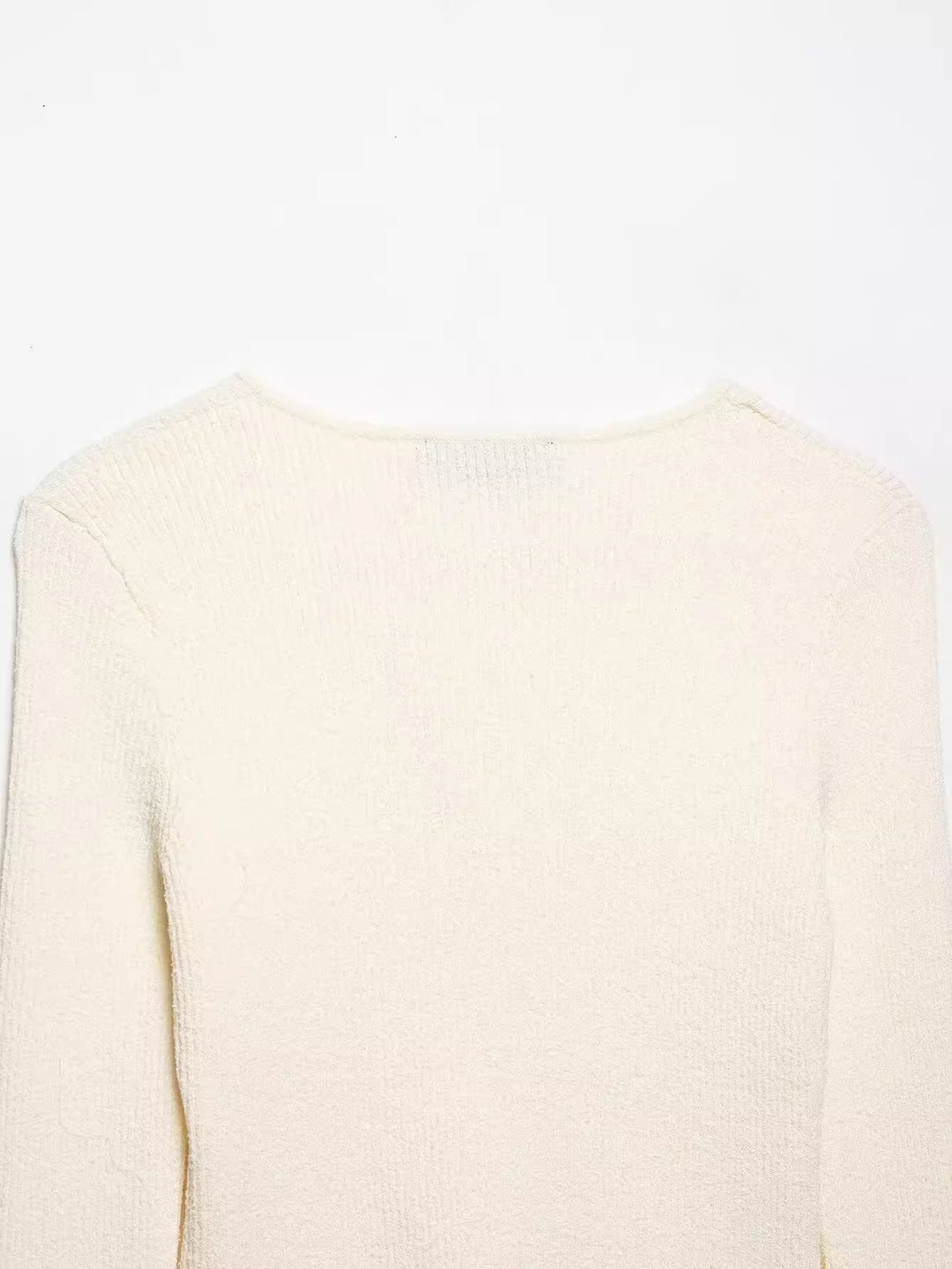 シェルボタンスラントカーディガン