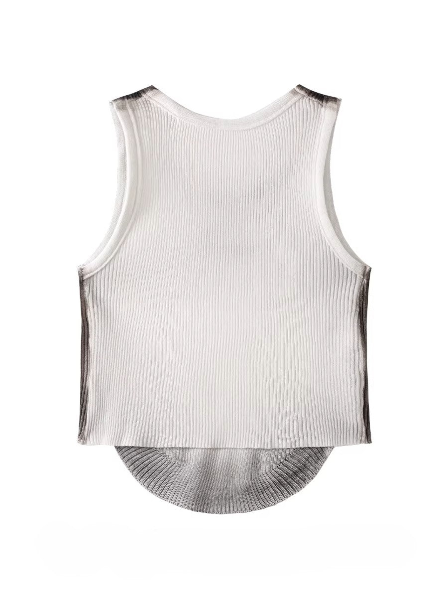 グラデーションリブタンクトップ