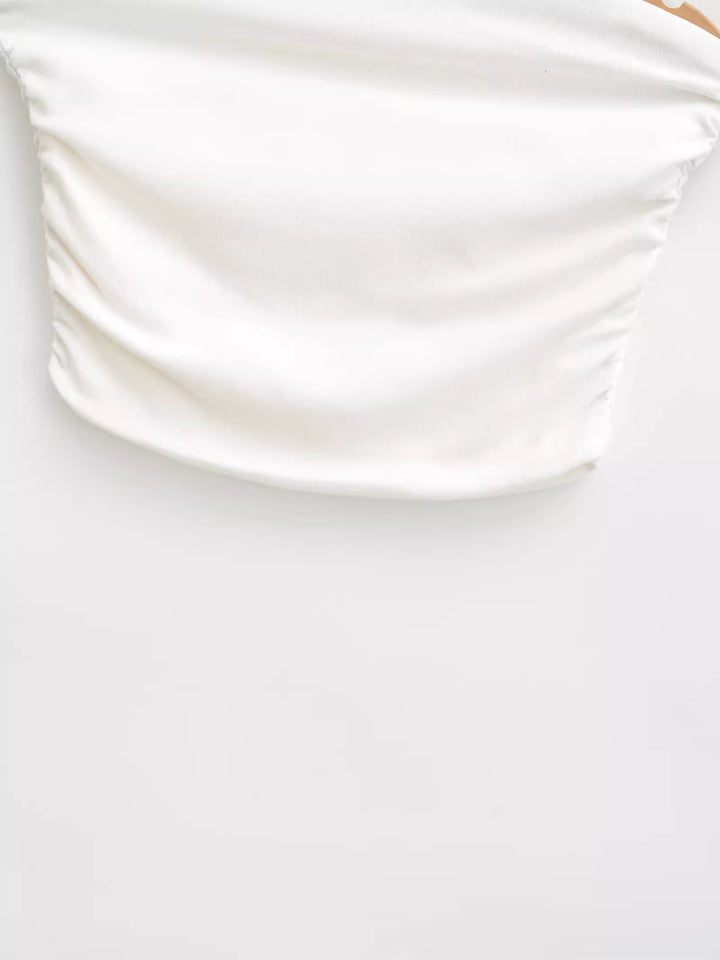 スムースフィットサイドギャザーチューブトップ