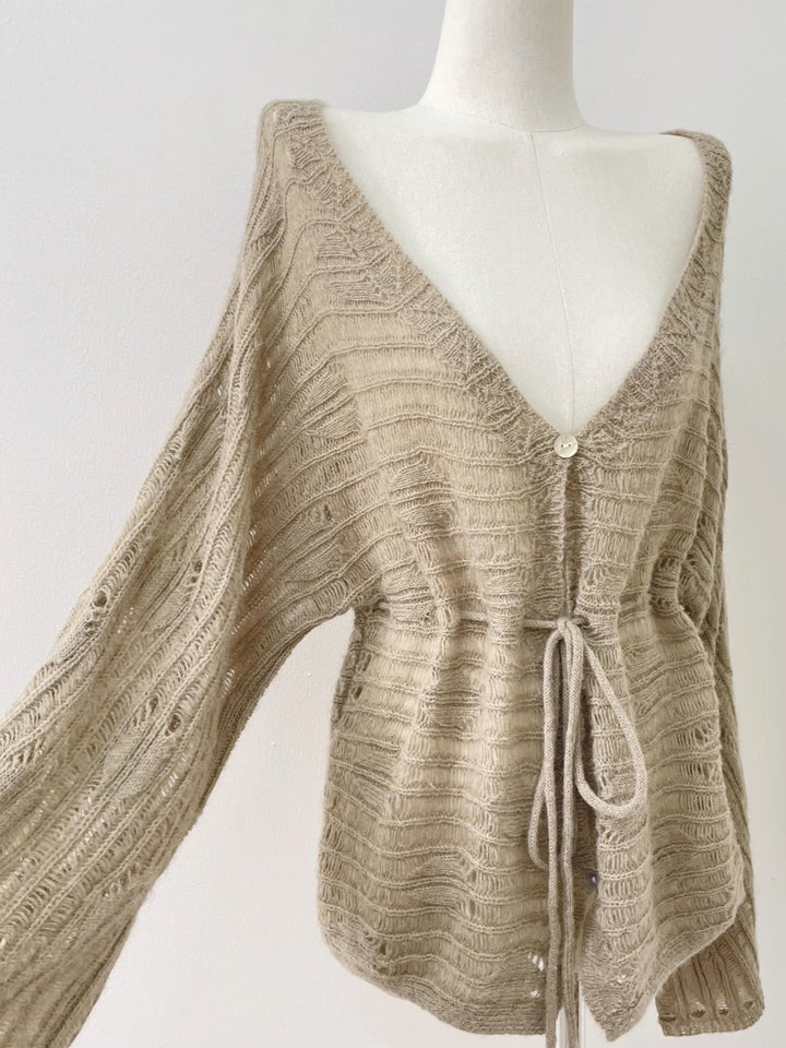 モヘアクロシェニットチュニック