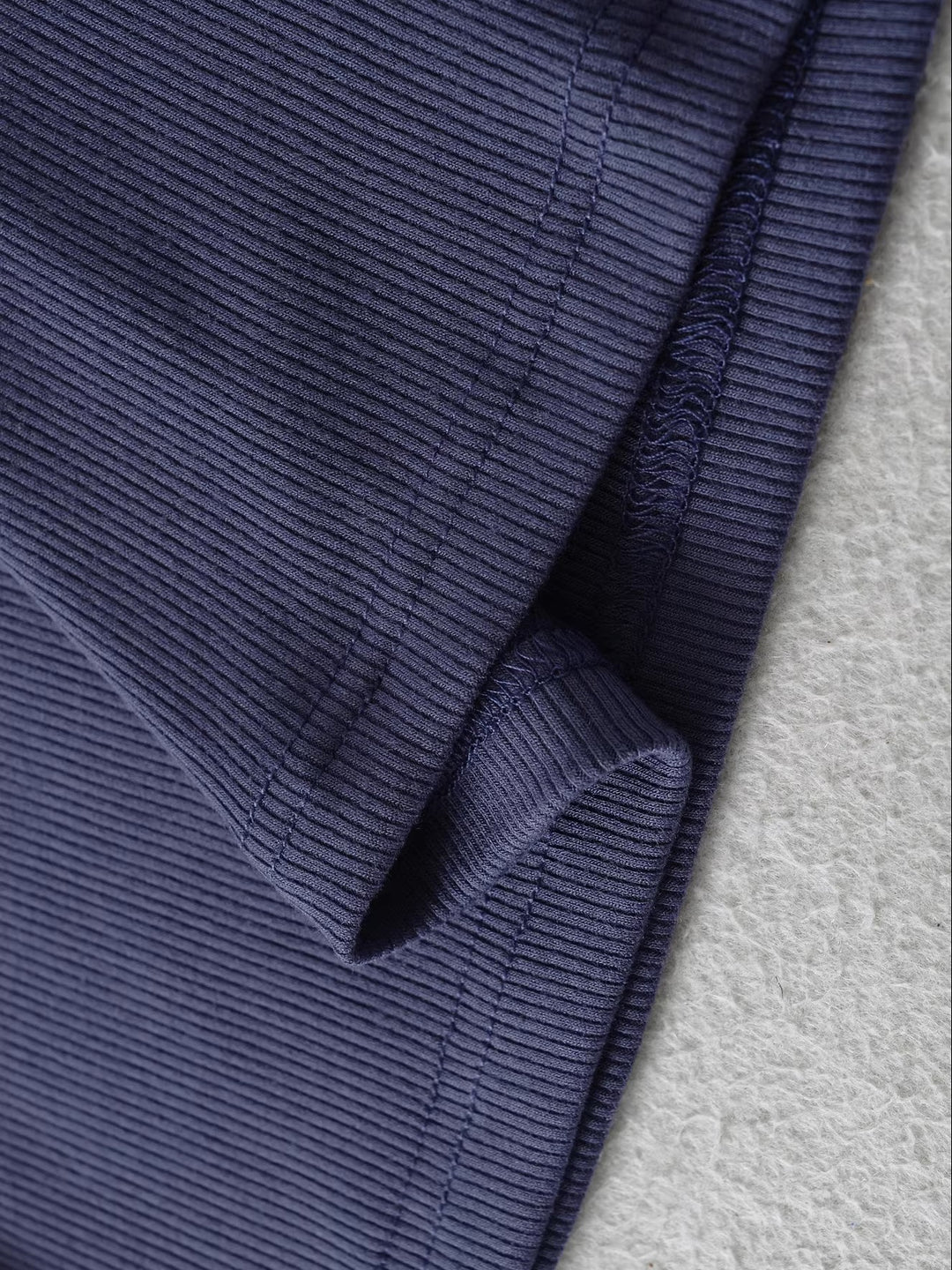 フィットスカートレイヤーリブフレアパンツ