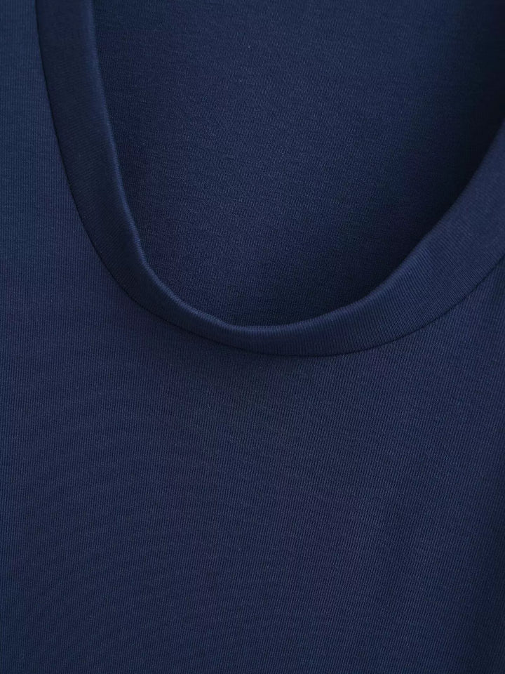 UネックTシャツミニワンピース
