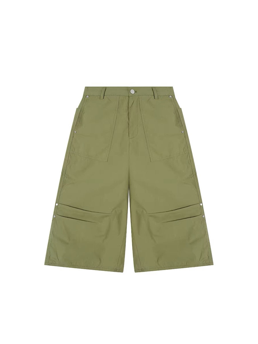 コットンブレンドバミューダワークパンツ