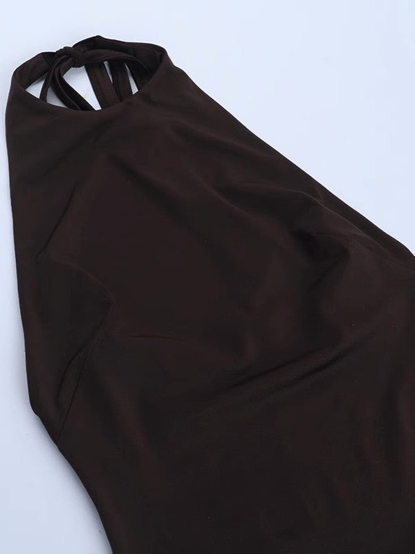 ホルターネックショートオールインワン