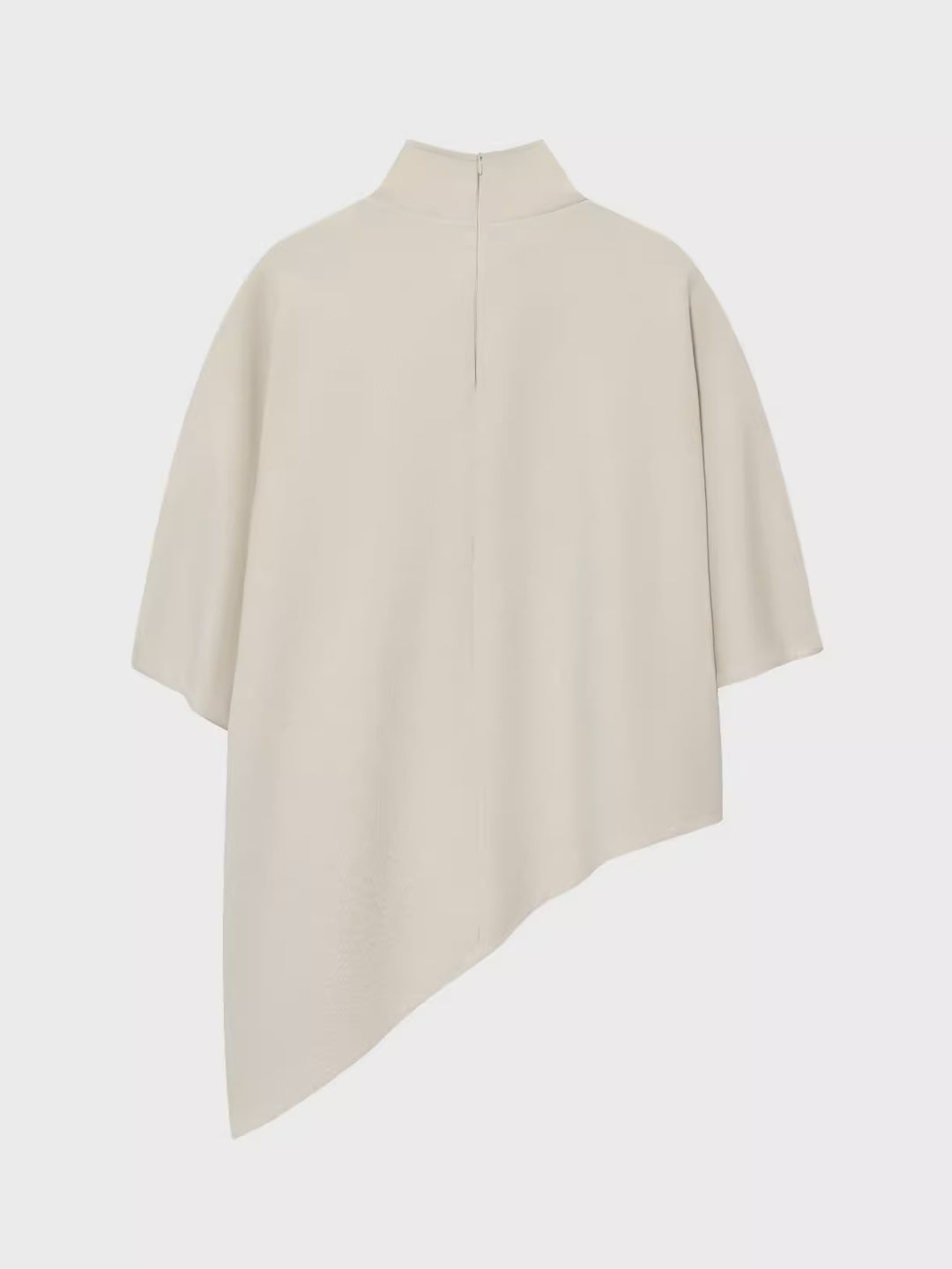 アシンメトリーハイネックトップスワイドパンツセット