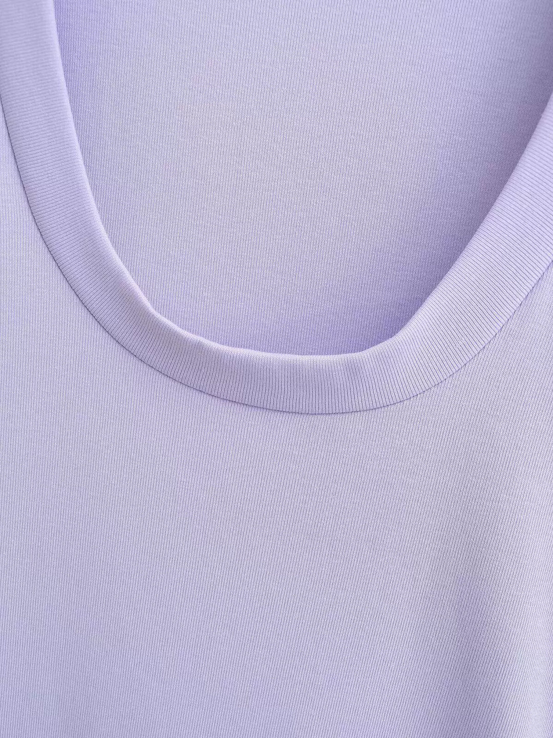 UネックTシャツミニワンピース