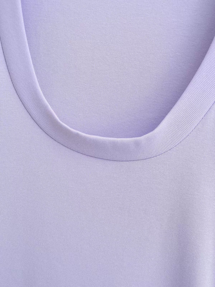 UネックTシャツミニワンピース