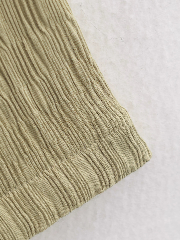 テクスチャーオープンカラーシャツパンツセット