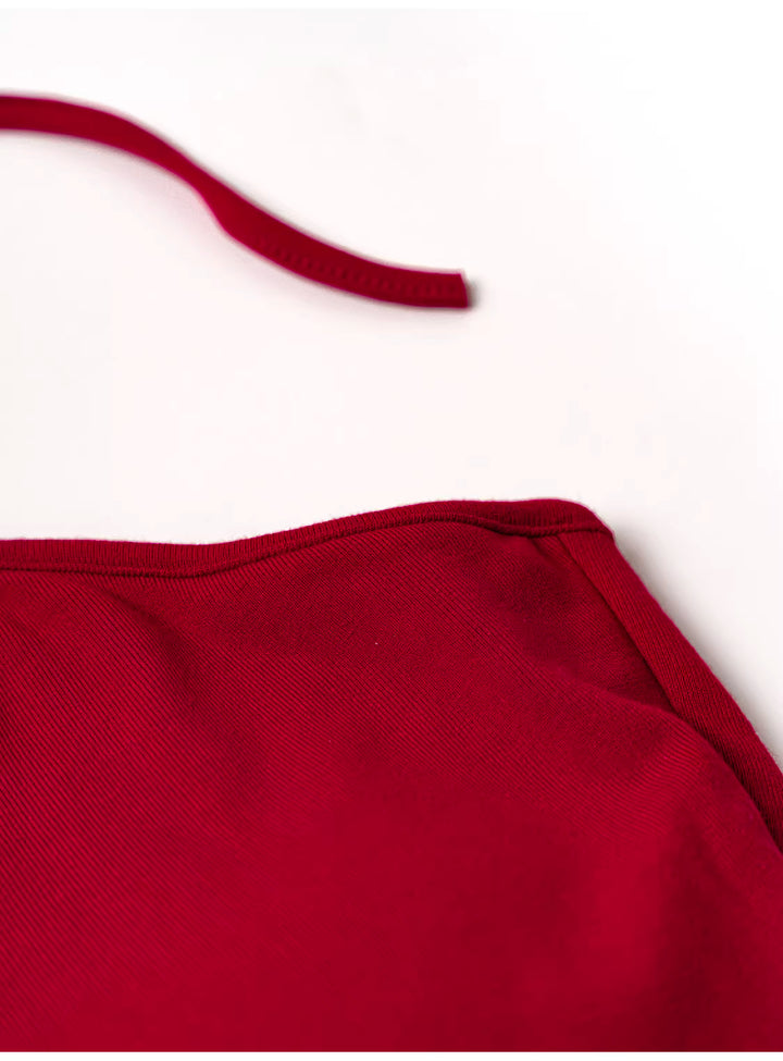 リボン柄シアーメッシュトップスレイヤードセット