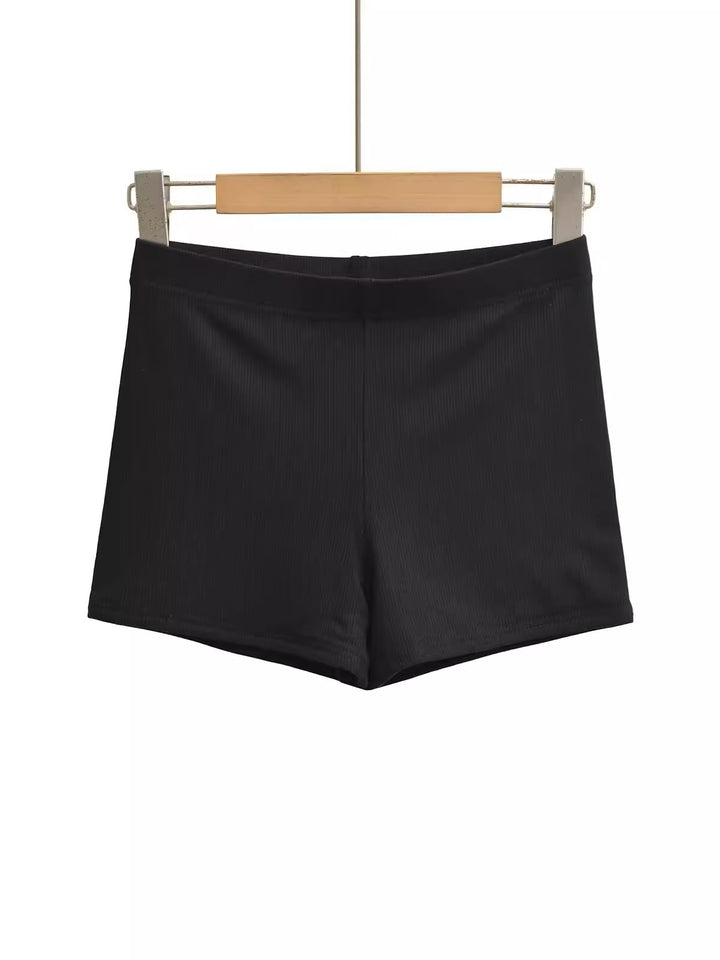 リブフィットショートパンツ