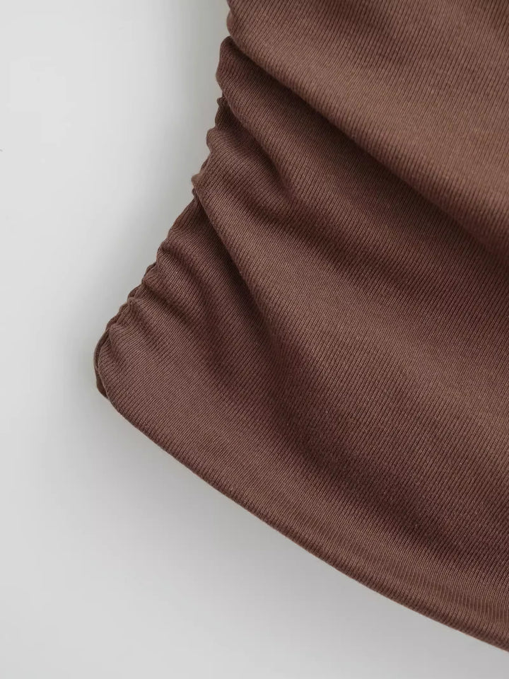 スムースフィットサイドギャザーチューブトップ