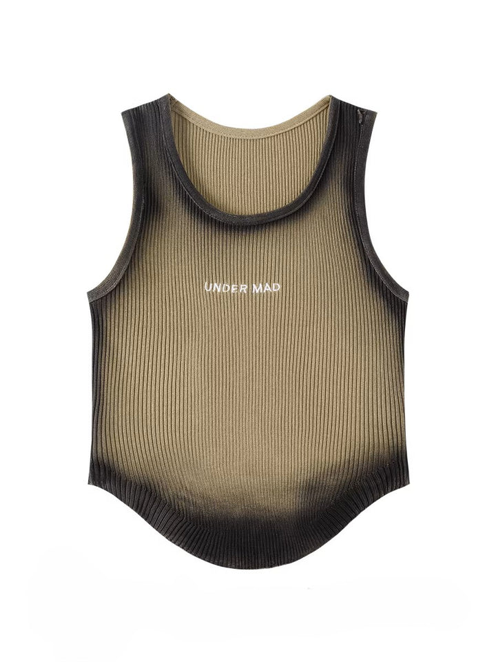 グラデーションリブタンクトップ